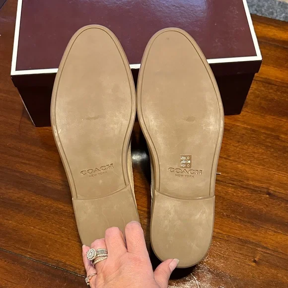 Coach Men's Taupe Suede Oxfords - Picture 11 of 13